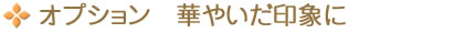 オプション 華やいだ印象に